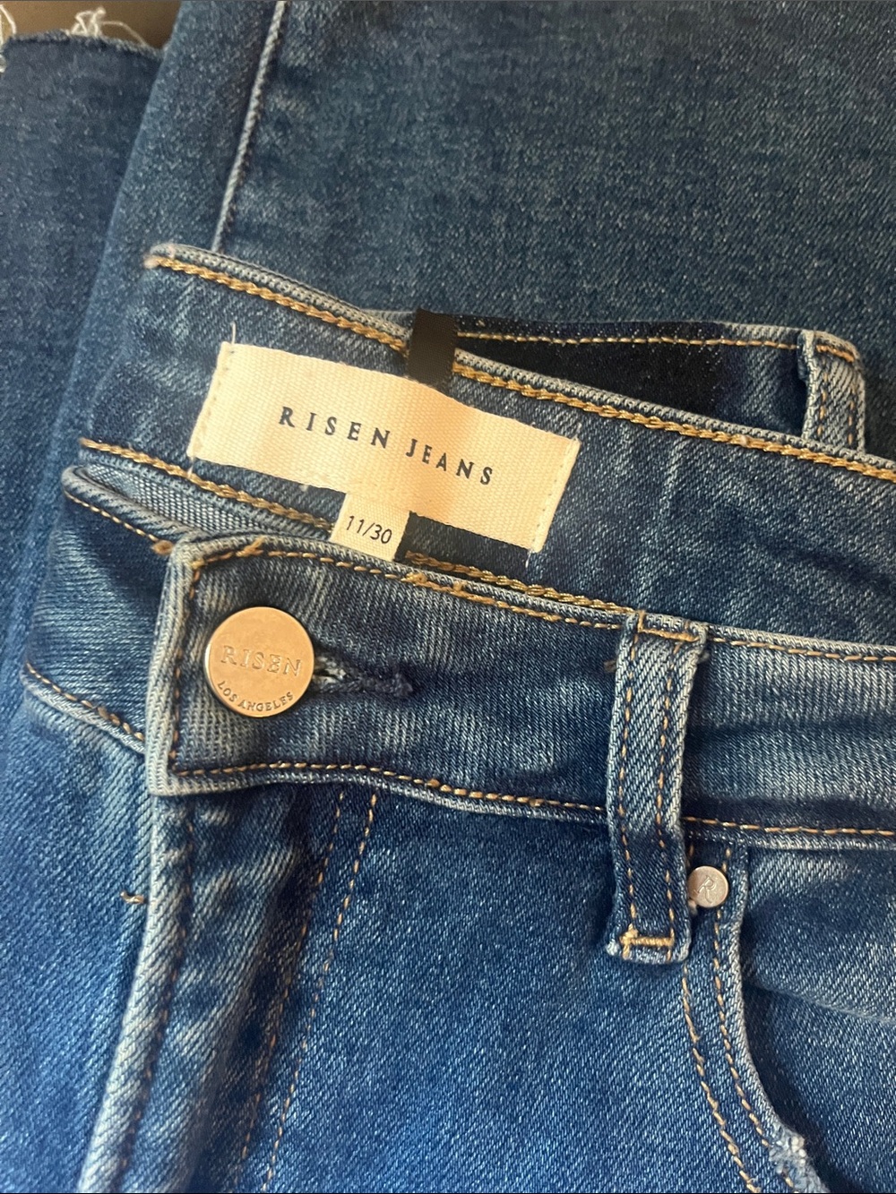 RISEN: Classic Dark Blue Women's Jeans - Comfortable Straight Leg style rDP5292 - Picture 2 of 4